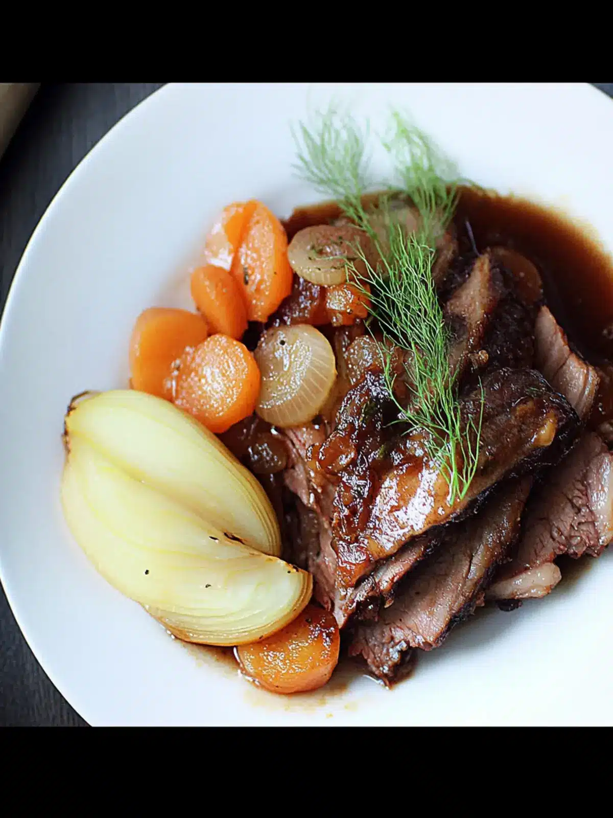 Braised Brisket with Fennel & Onions