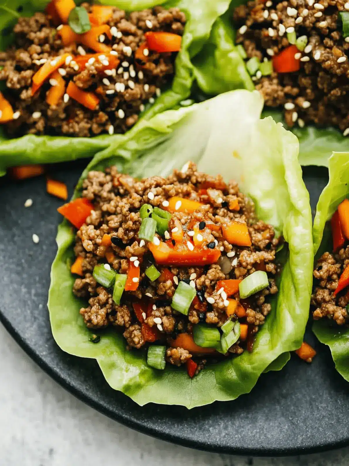 Savory Asian-Style Ground Beef Lettuce Wraps for Quick Meals 3 Asian-Style Ground Beef Lettuce Wraps