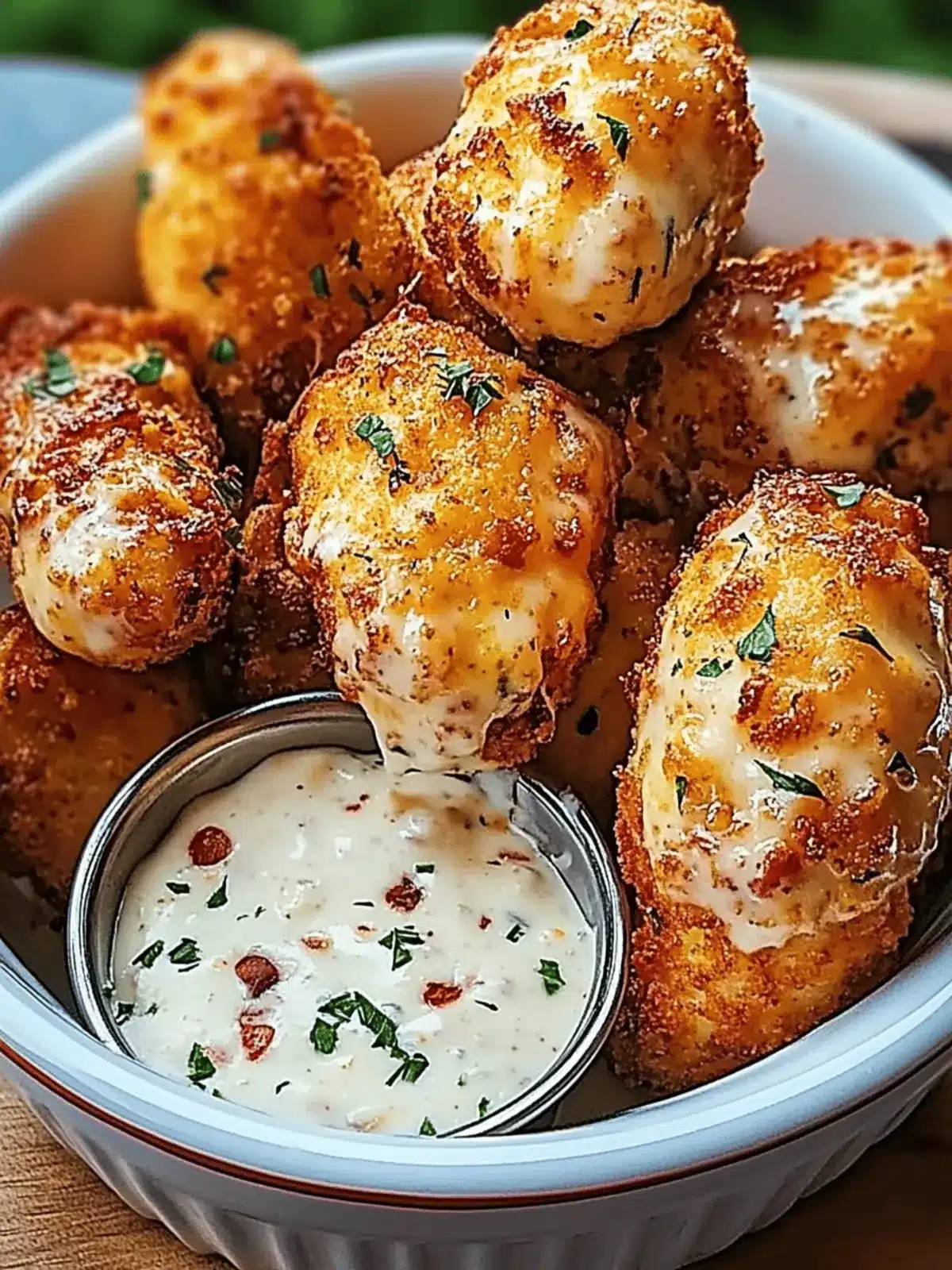 Cheesy Jalape o Ranch Chicken Poppers with a Dip You'll Love 2 Cheesy Jalape o Ranch Chicken Poppers with a Creamy Dip
