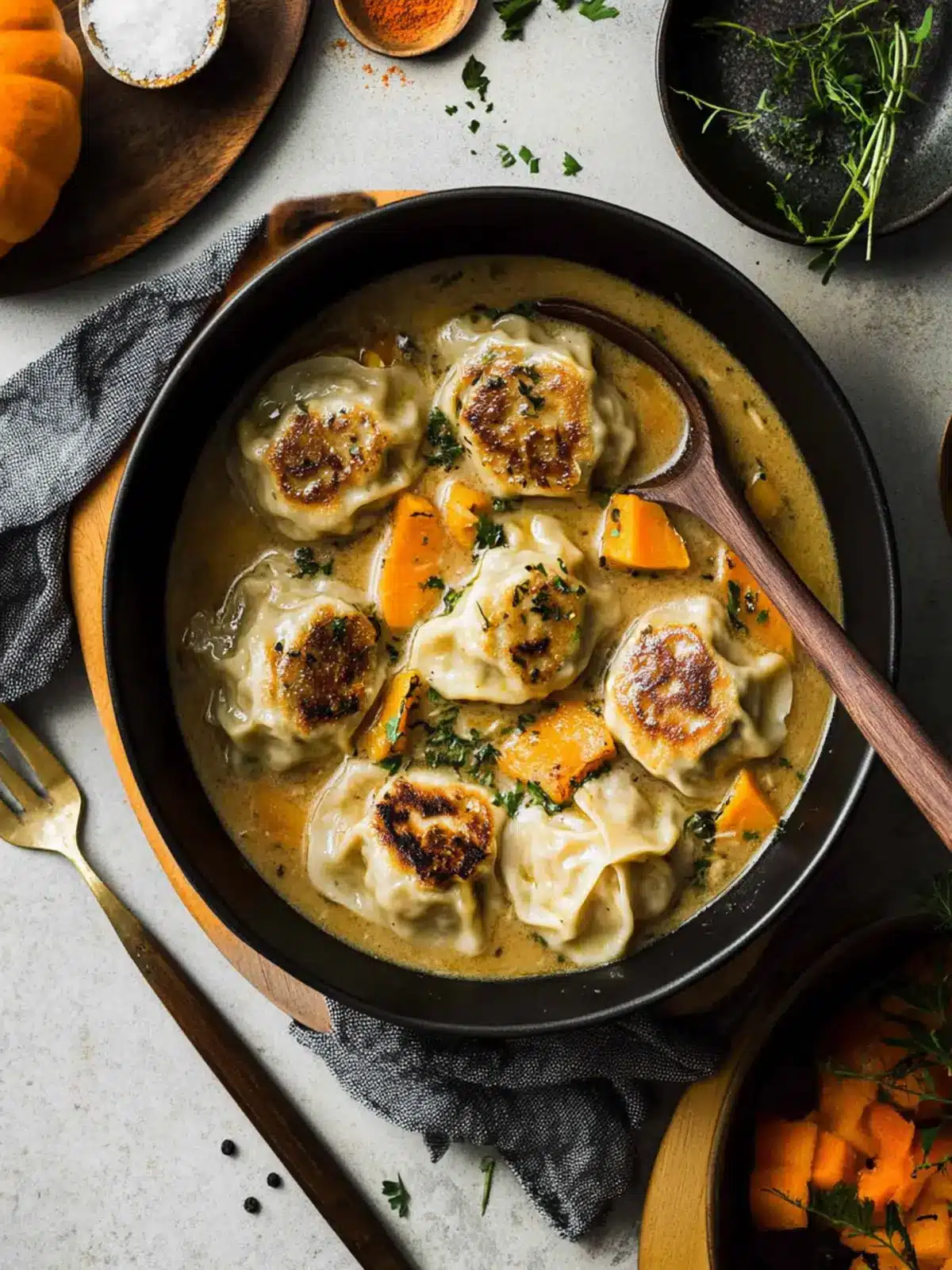 Chicken and Pumpkin Dumplings