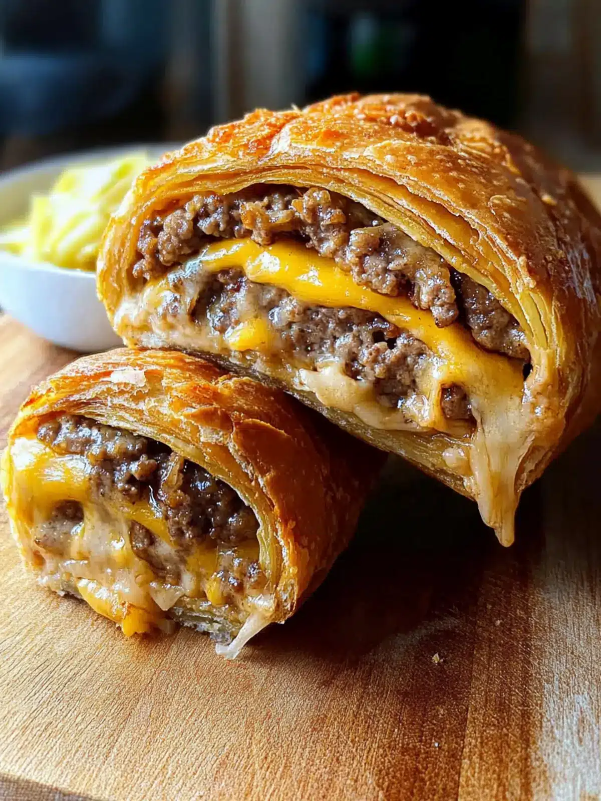 Viral Cheeseburger Onion Ring Roll that Will Wow Your Taste Buds 3 Viral Cheeseburger Onion Ring Roll