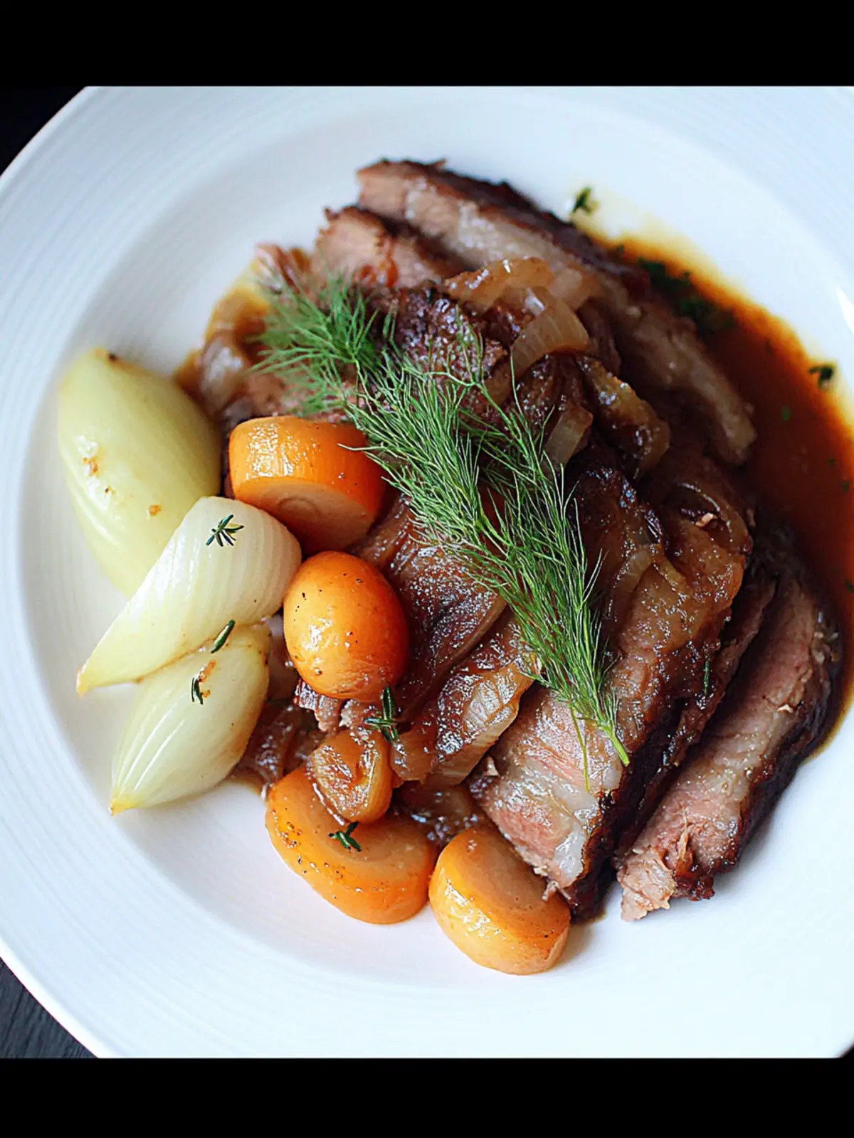 Braised Brisket with Fennel & Onions