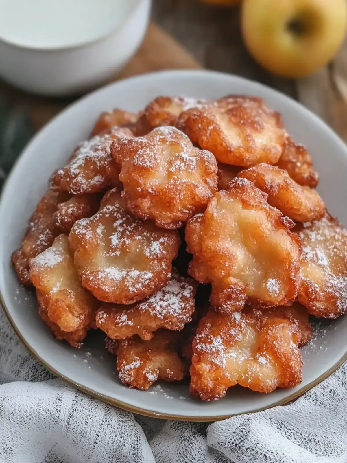 Crispy Sourdough Discard Apple Fritters