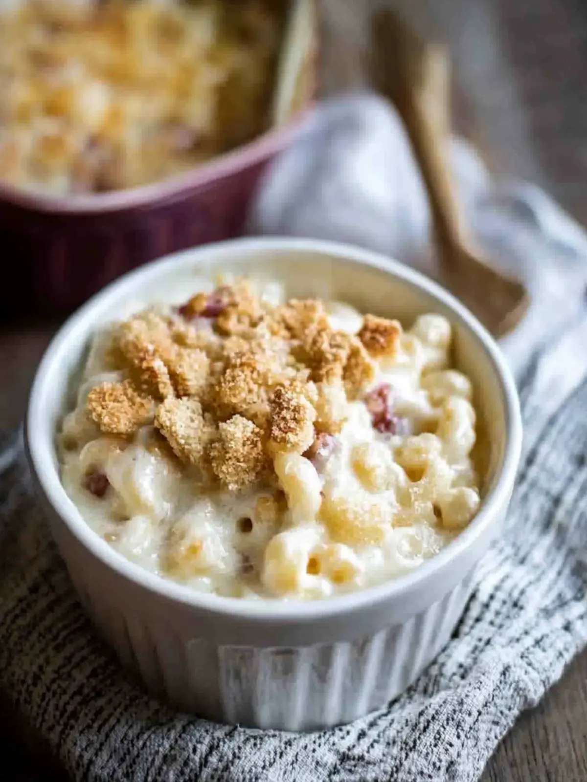 Creamy Brie Four Cheese Mac and Cheese with Buttery Ritz Crackers