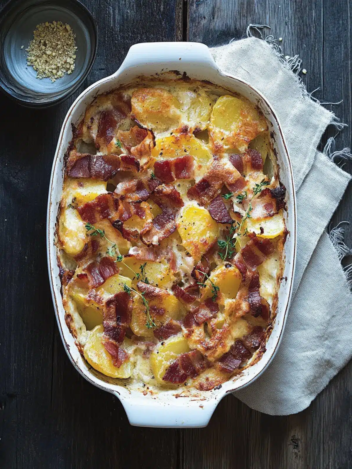 French Bacon, Potato, and Reblochon Casserole
