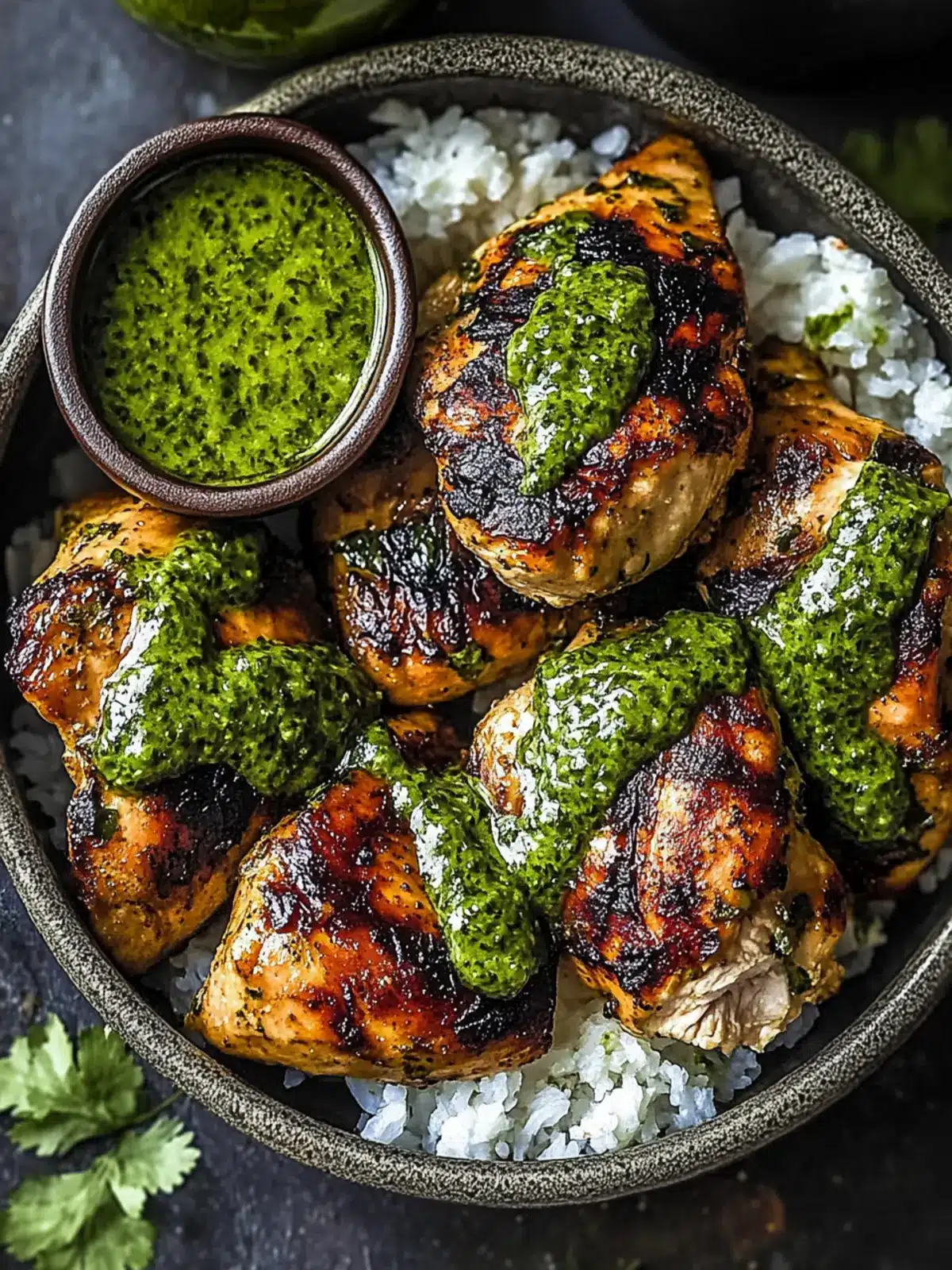 Chicken with Green Sauce for Delicious Flavor
