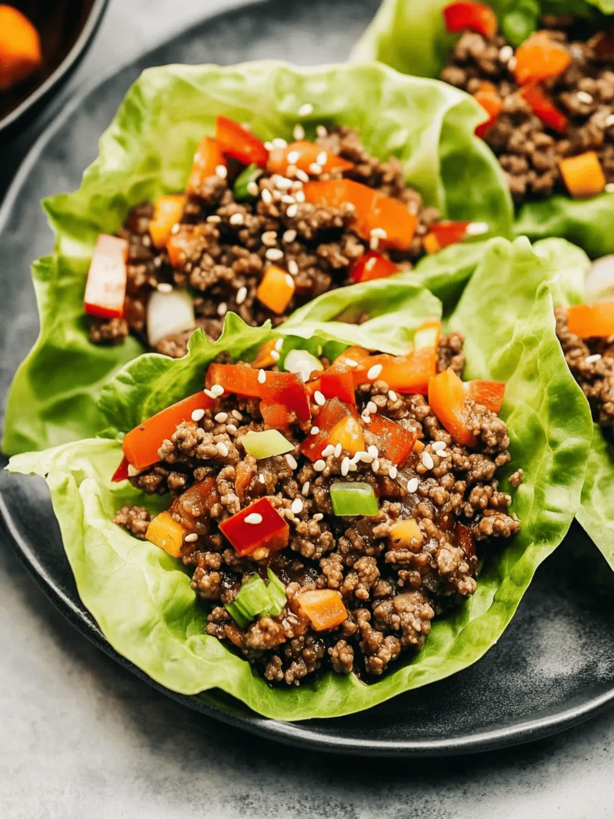 Savory Asian-Style Ground Beef Lettuce Wraps for Quick Meals 4 Asian-Style Ground Beef Lettuce Wraps