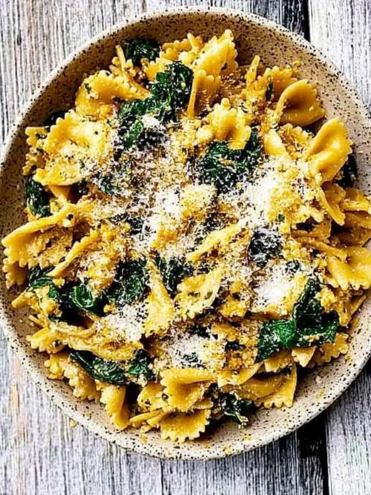 Parmesan Cauliflower Spinach Pasta