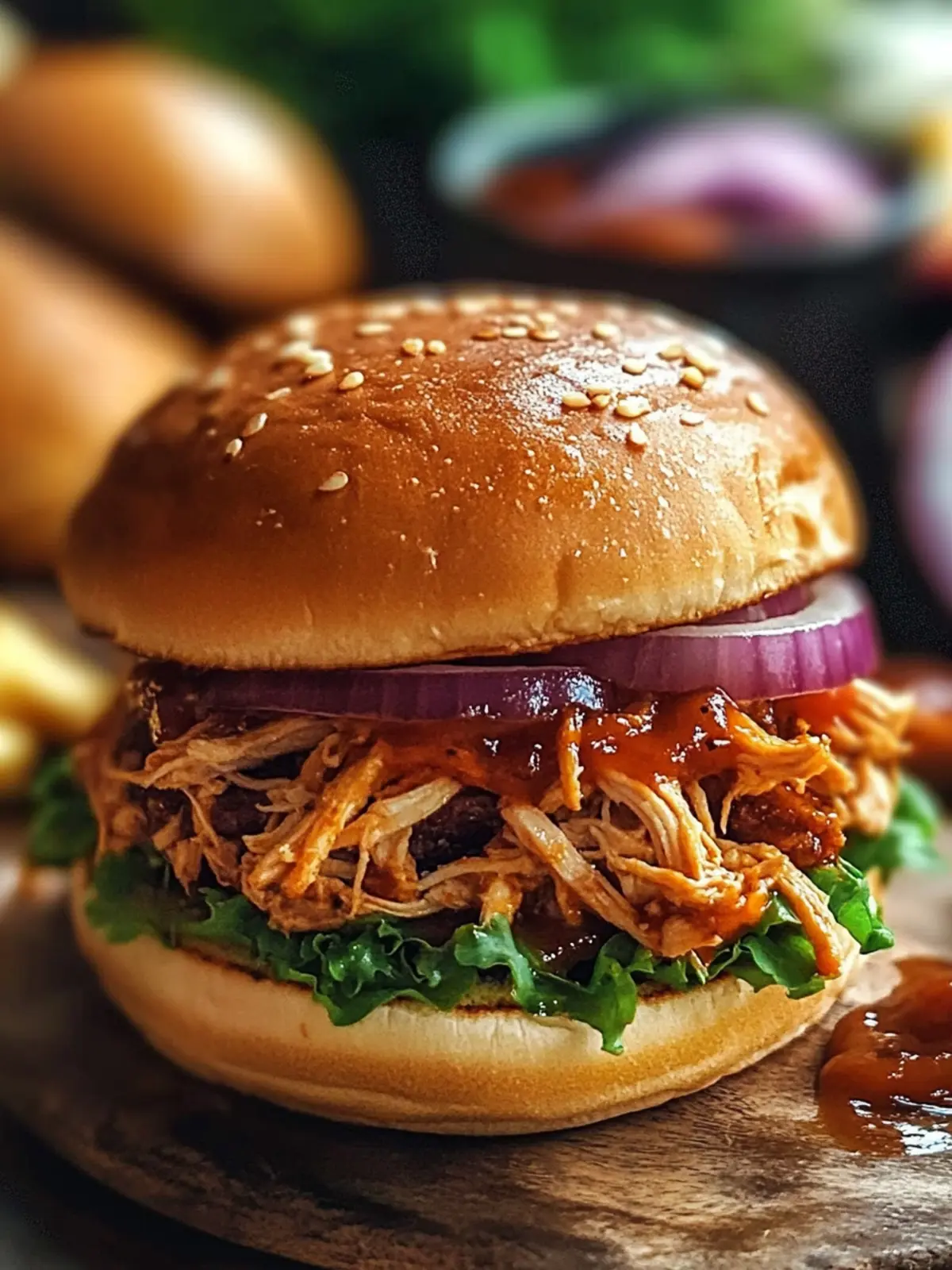 Pulled Chicken Burger