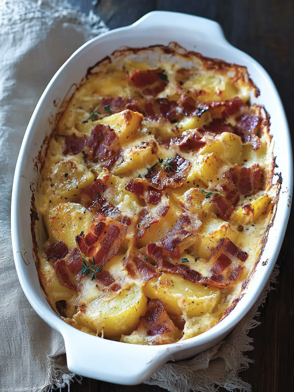 French Bacon, Potato, and Reblochon Casserole
