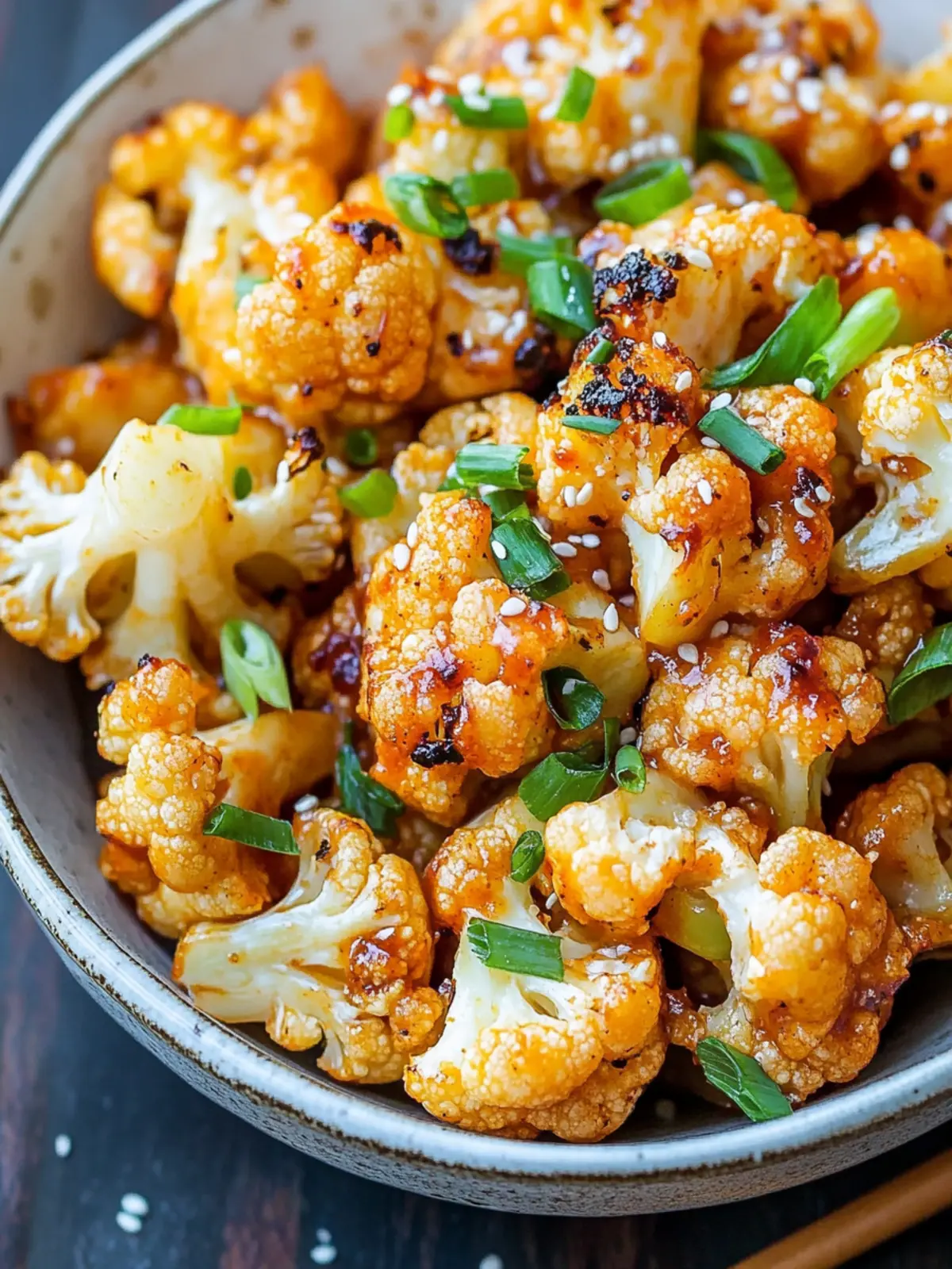 Sweet and Spicy Baked Cauliflower