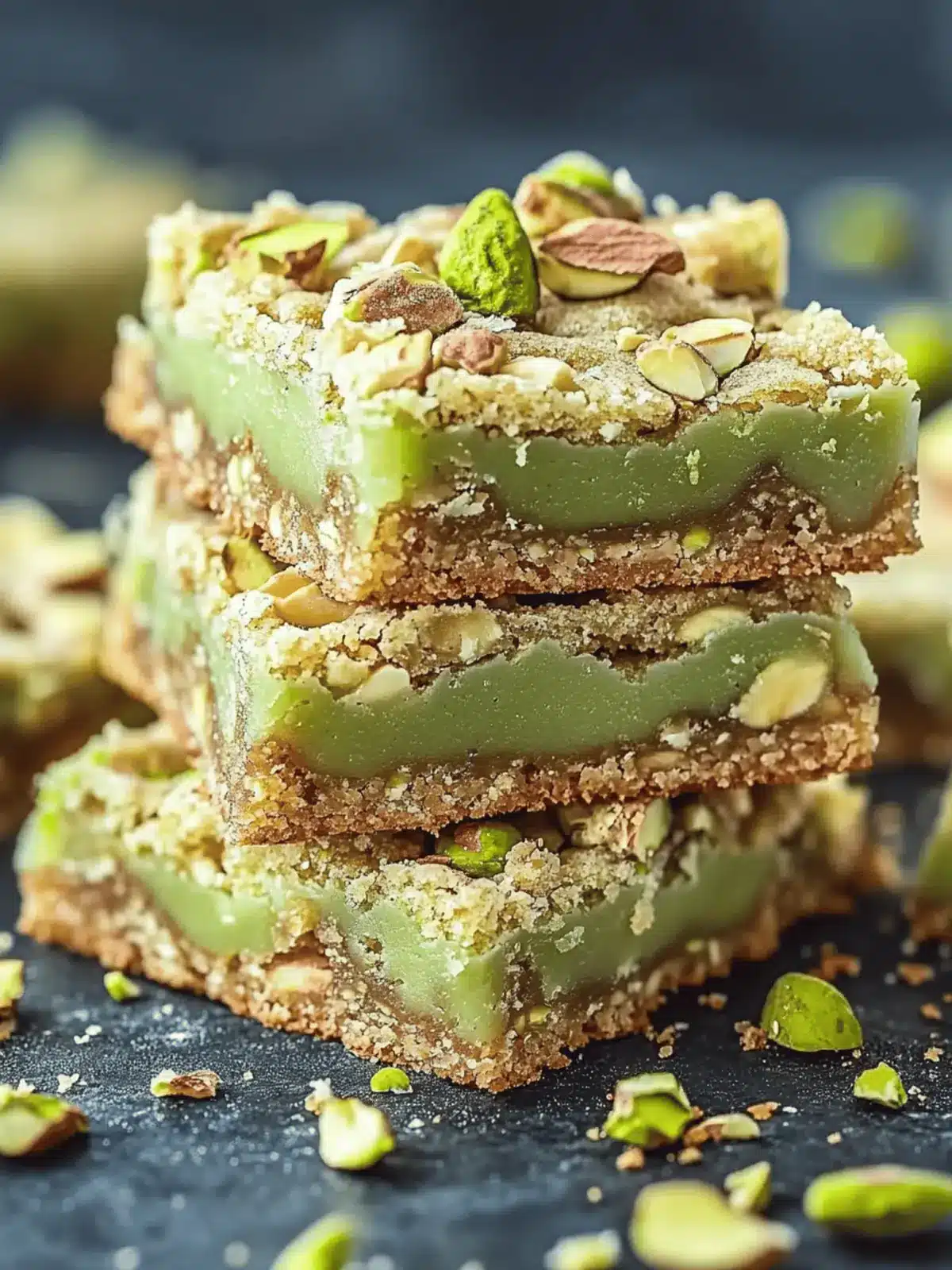 Pistachio Dream Cookie Bars
