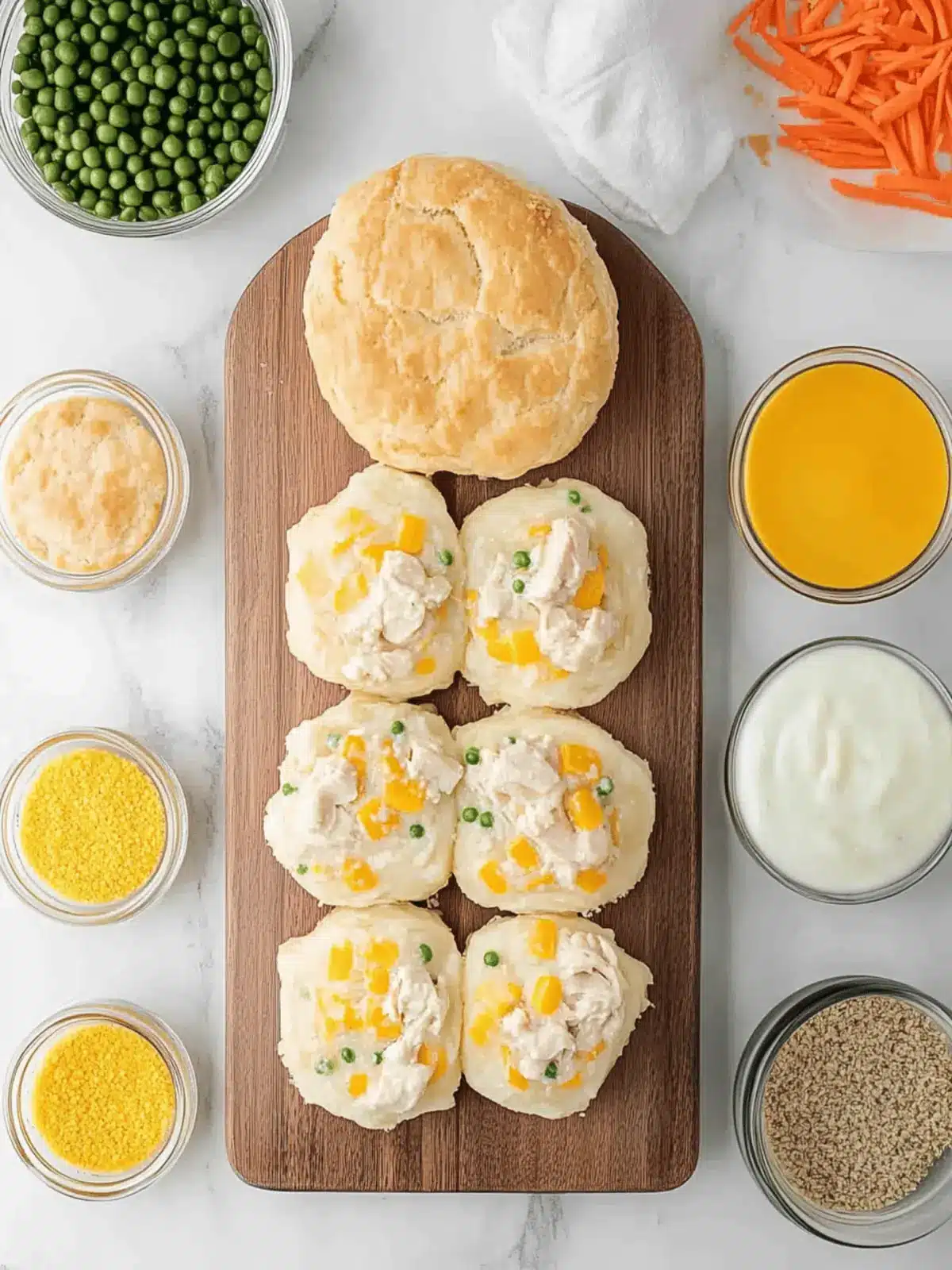 Savory Chicken Pot Pie with Biscuits Family Favorite Tonight! 2 Chicken Pot Pie with Biscuits