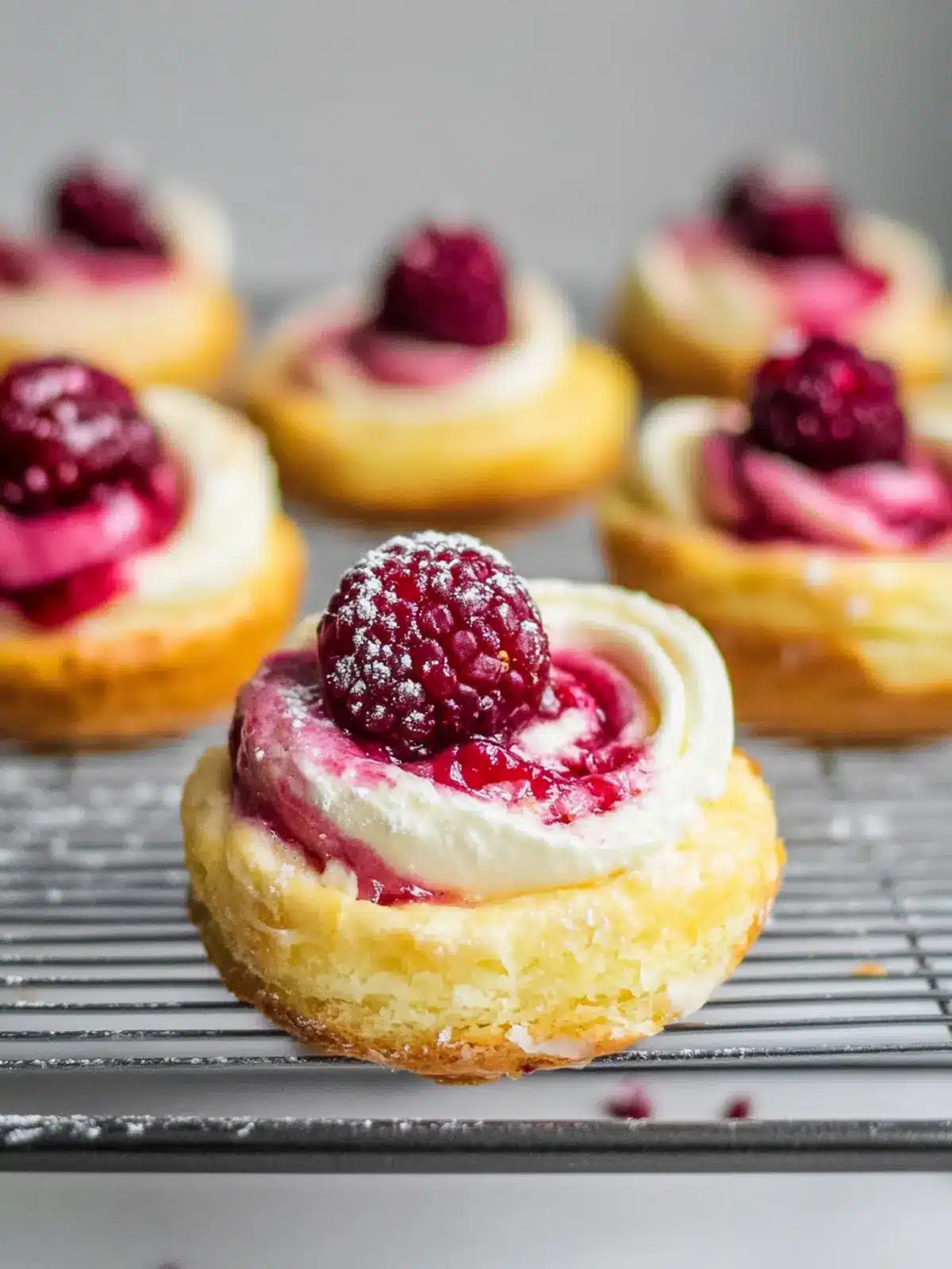 Lagkagesnegle (Raspberry Swirls with Vanilla Pastry Cream)