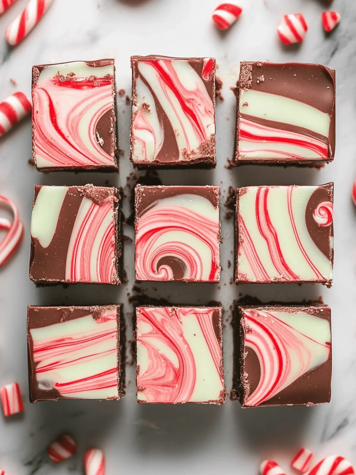 Peppermint Swirl Fudge