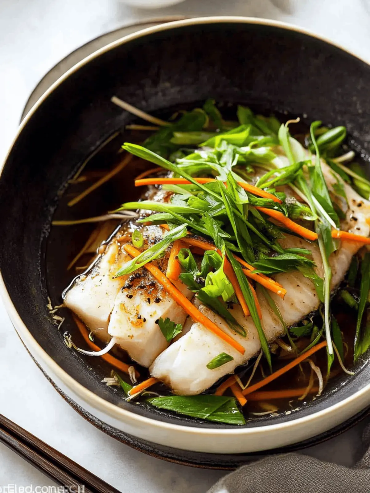 Steamed Fish with Ginger and Soy Sauce