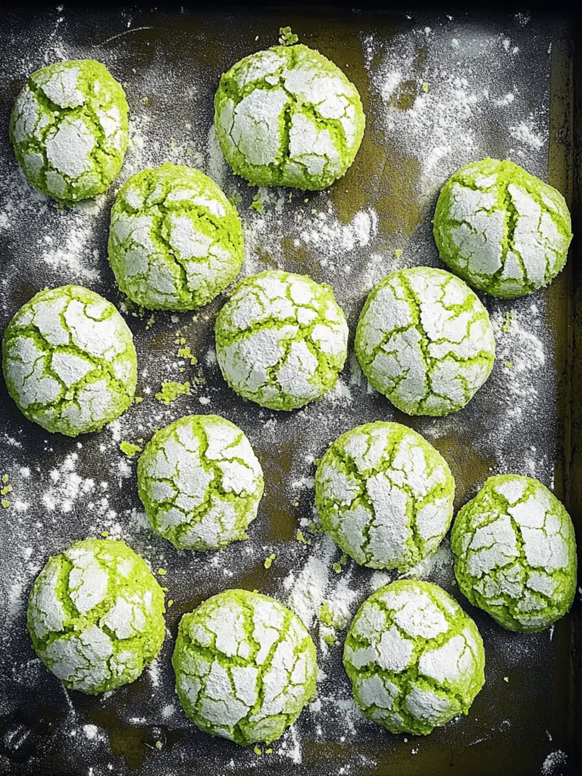buko pandan cookie crinkles