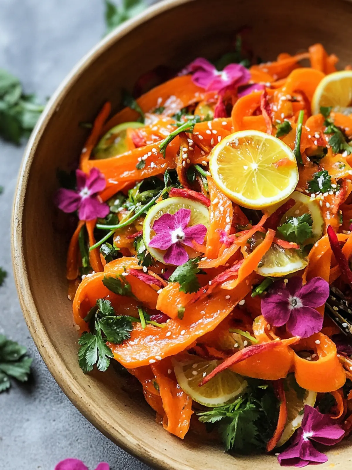 Carrot Salad with Citrus Miso-Ginger Dressing