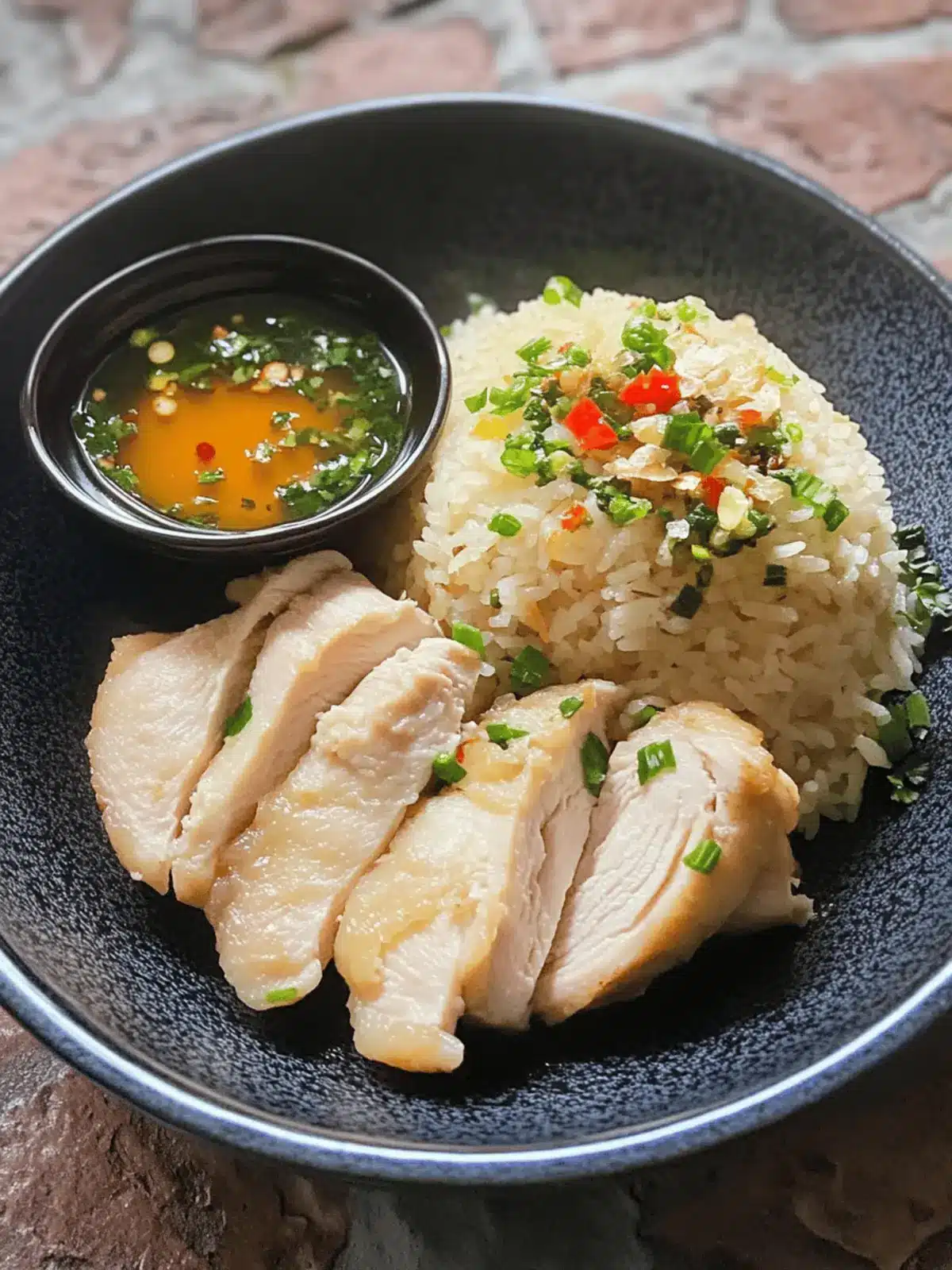 Hainanese Chicken Rice with Chicken Thighs