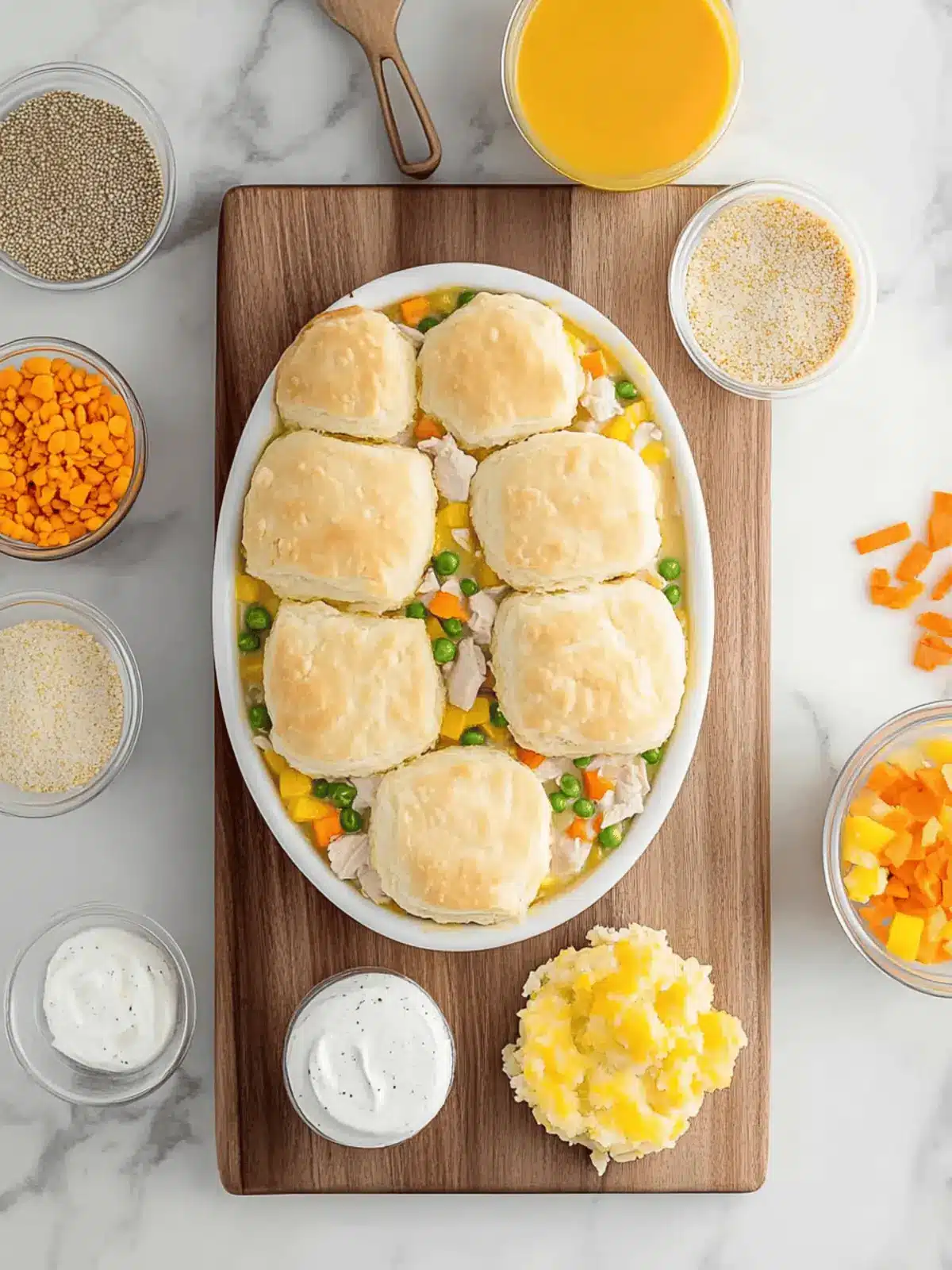 Savory Chicken Pot Pie with Biscuits Family Favorite Tonight! 3 Chicken Pot Pie with Biscuits
