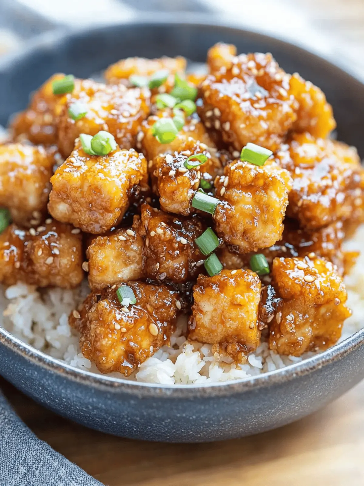 Crispy Honey-Garlic Tofu