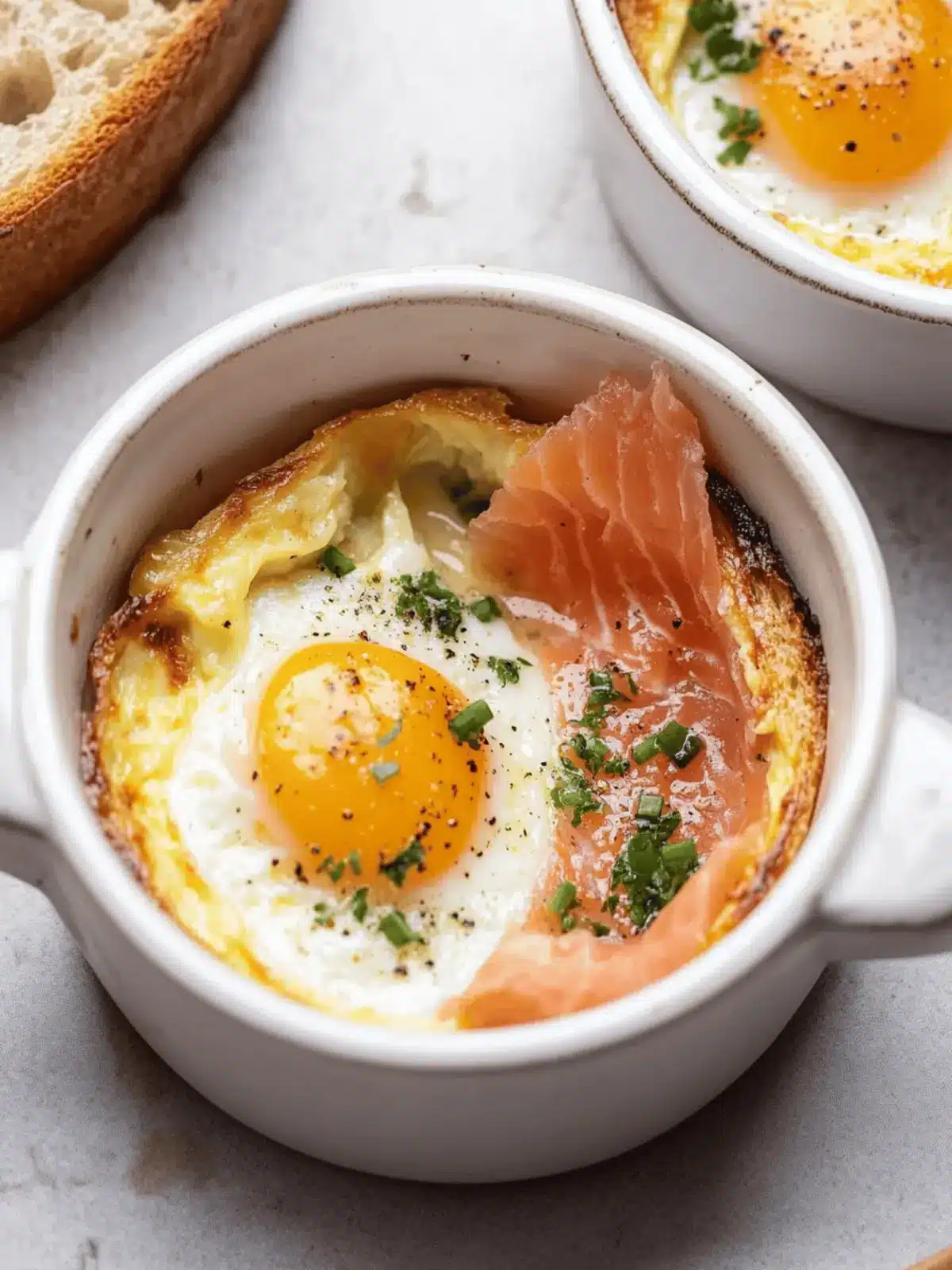 Indulge in Eggs en Cocotte with Smoked Salmon Bliss 4 Eggs en Cocotte (Baked Eggs with Smoked Salmon)