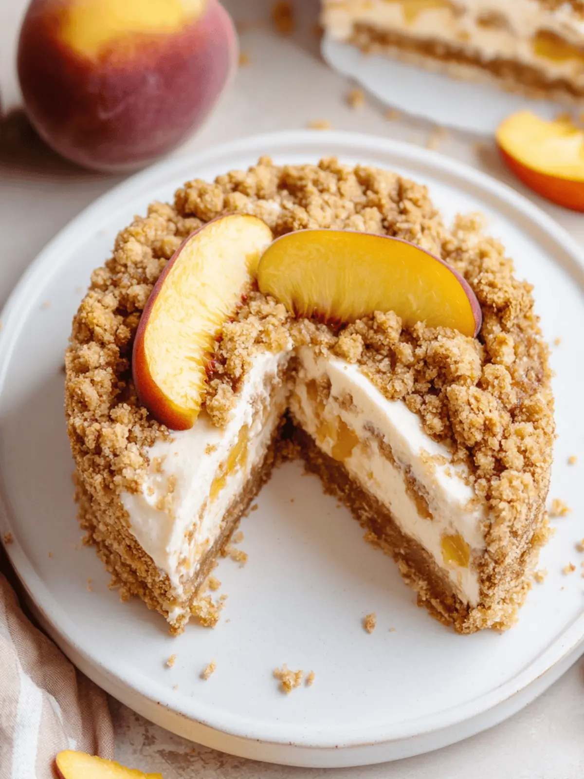 Peach Crumble Cheesecake