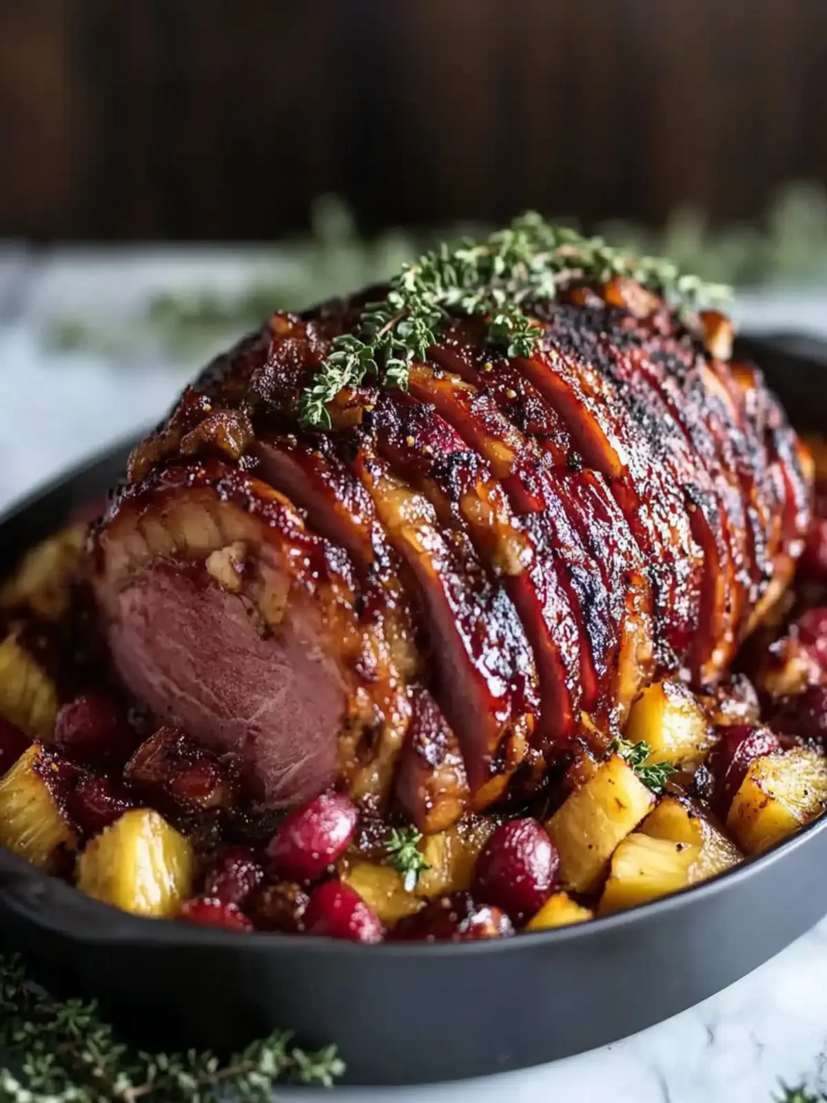 Easy Chipotle Pineapple Jerk Glazed Ham