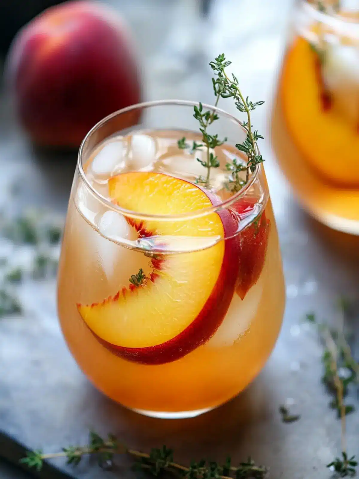 Peach Thyme Iced Tea: A Refreshing Summer Sip You'll Love 4 Peach Thyme Iced Tea
