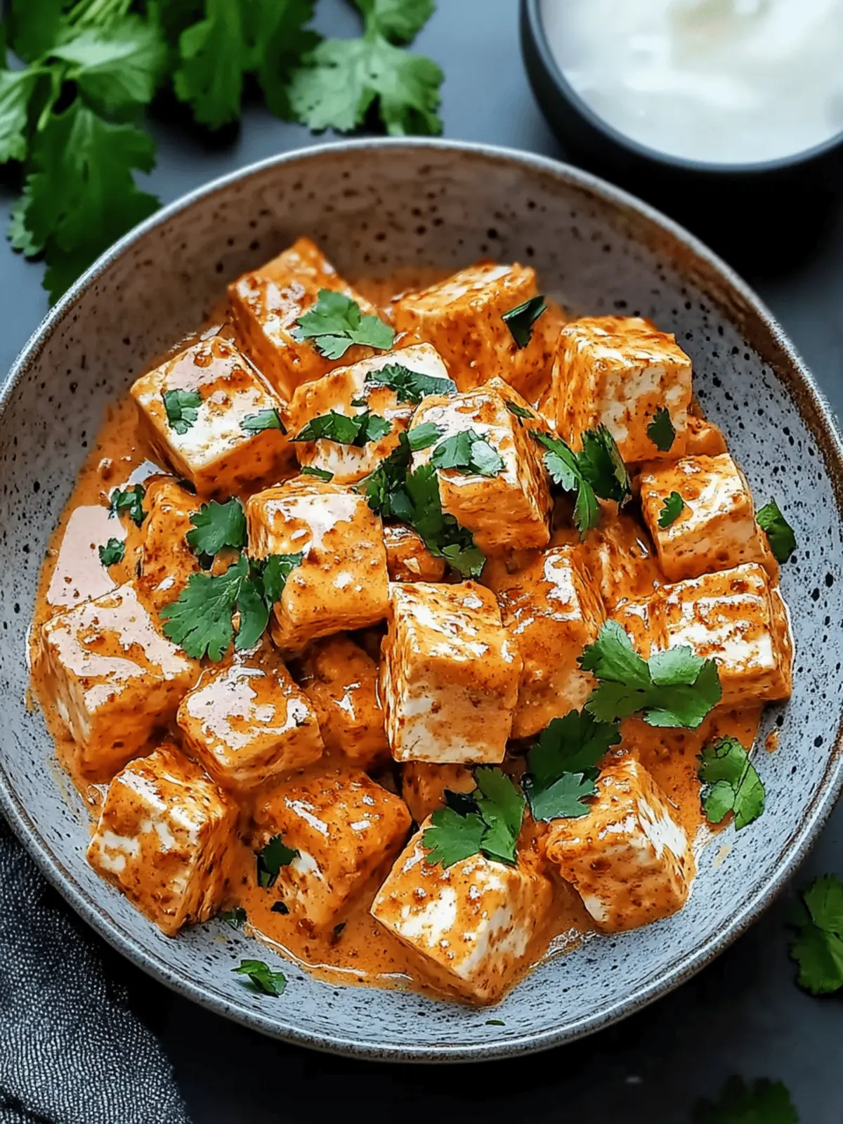 Spicy Tofu with Creamy Coconut Sauce