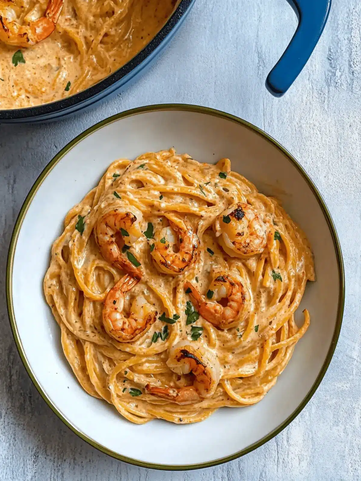 Easy Creamy Shrimp Linguine