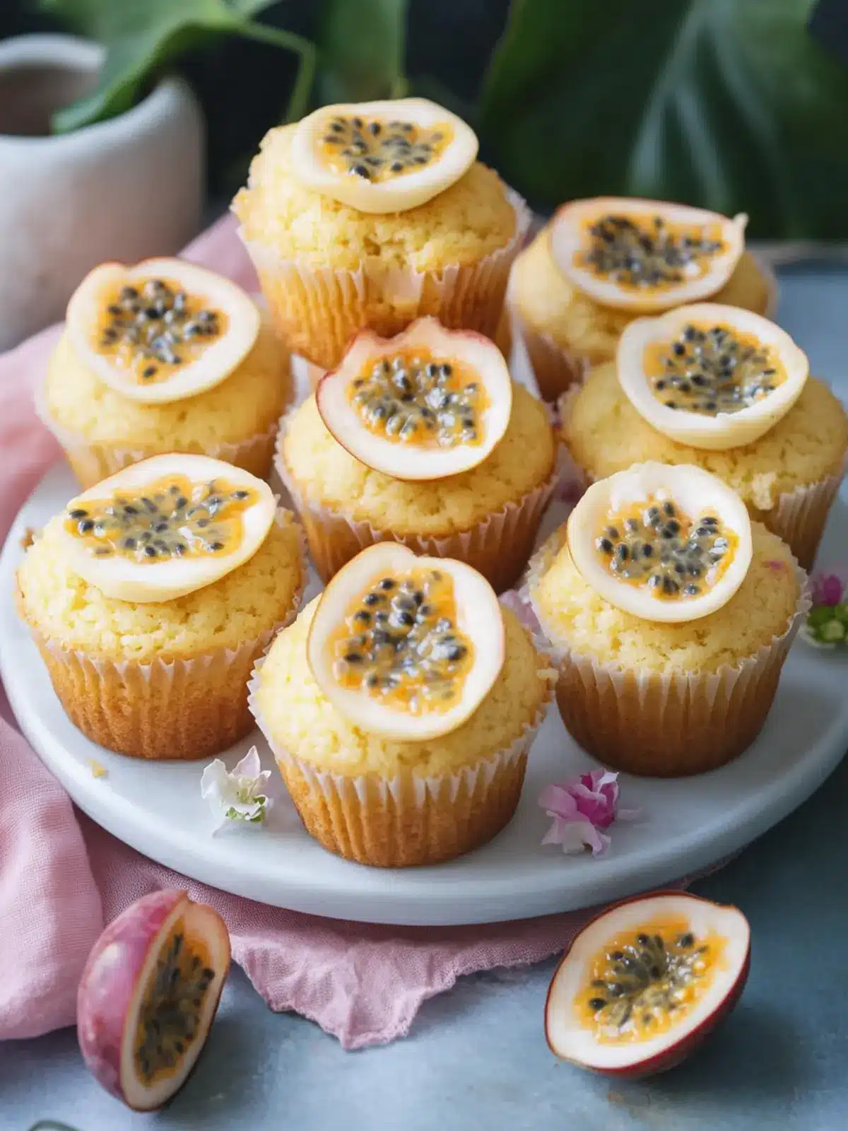Passionfruit Pound Cake Muffins