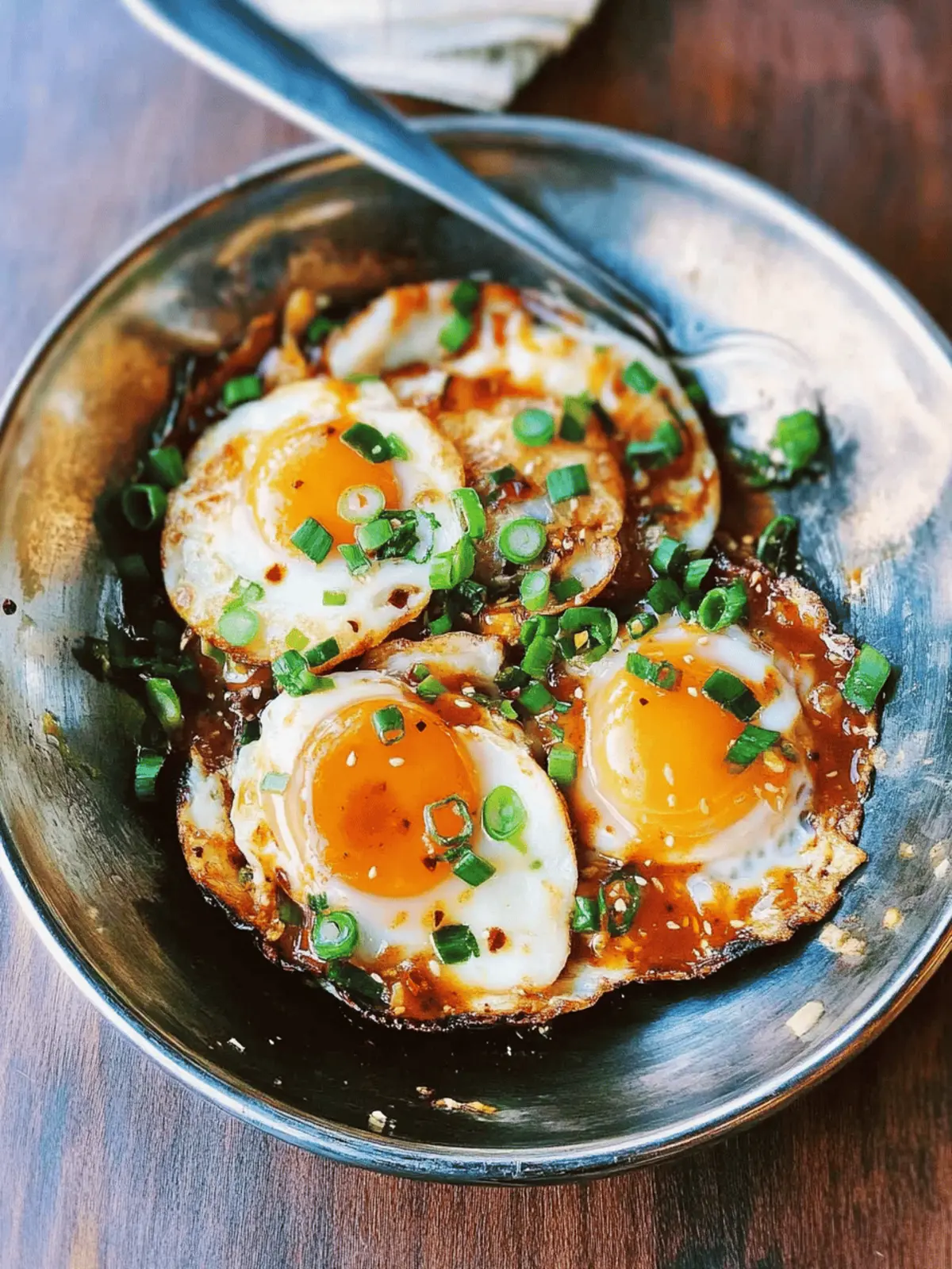 Spicy Sweet and Sour Fried Eggs