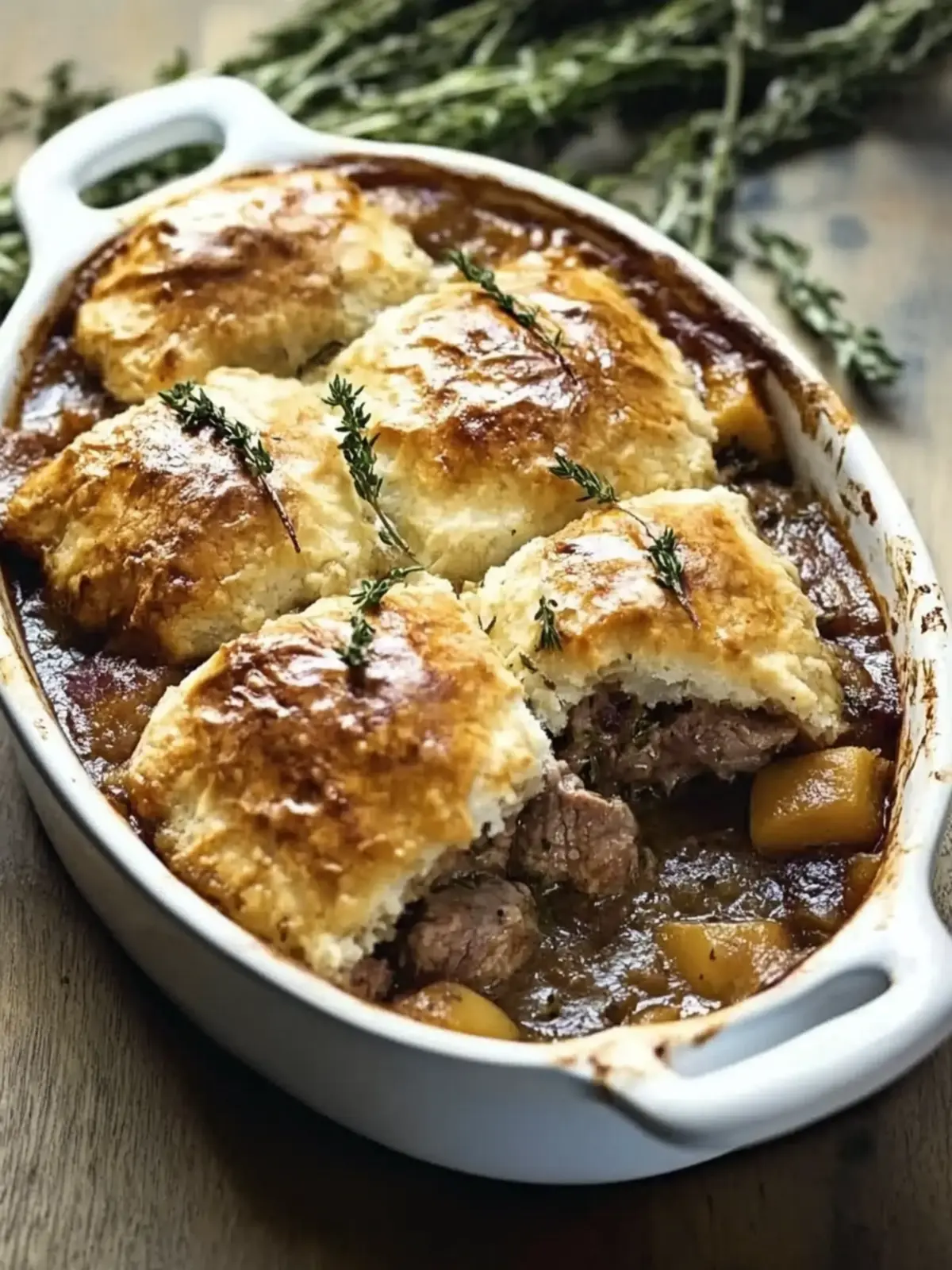 Herby lamb cobbler