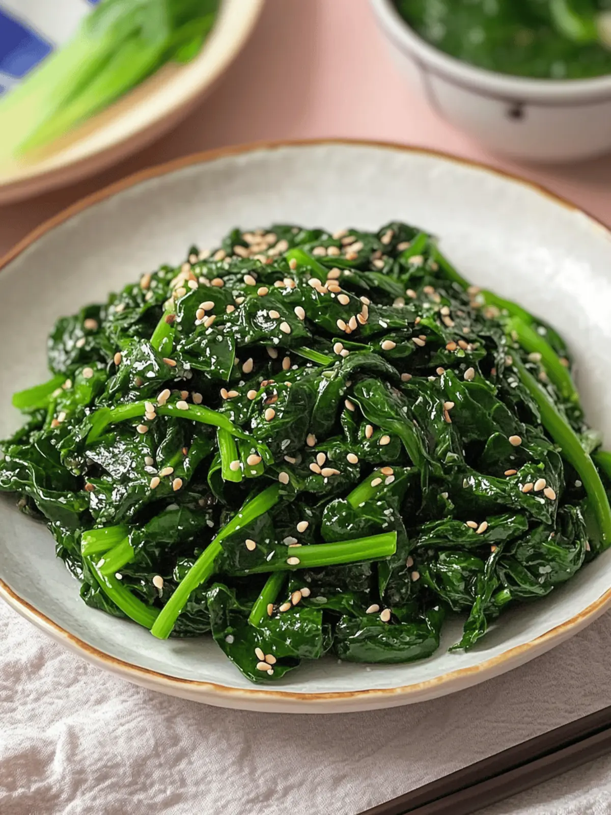 Delicious Korean Spinach Side Dish (Sigeumchi Namul) Made Easy 4 Korean Spinach Side Dish (Sigeumchi Namul)