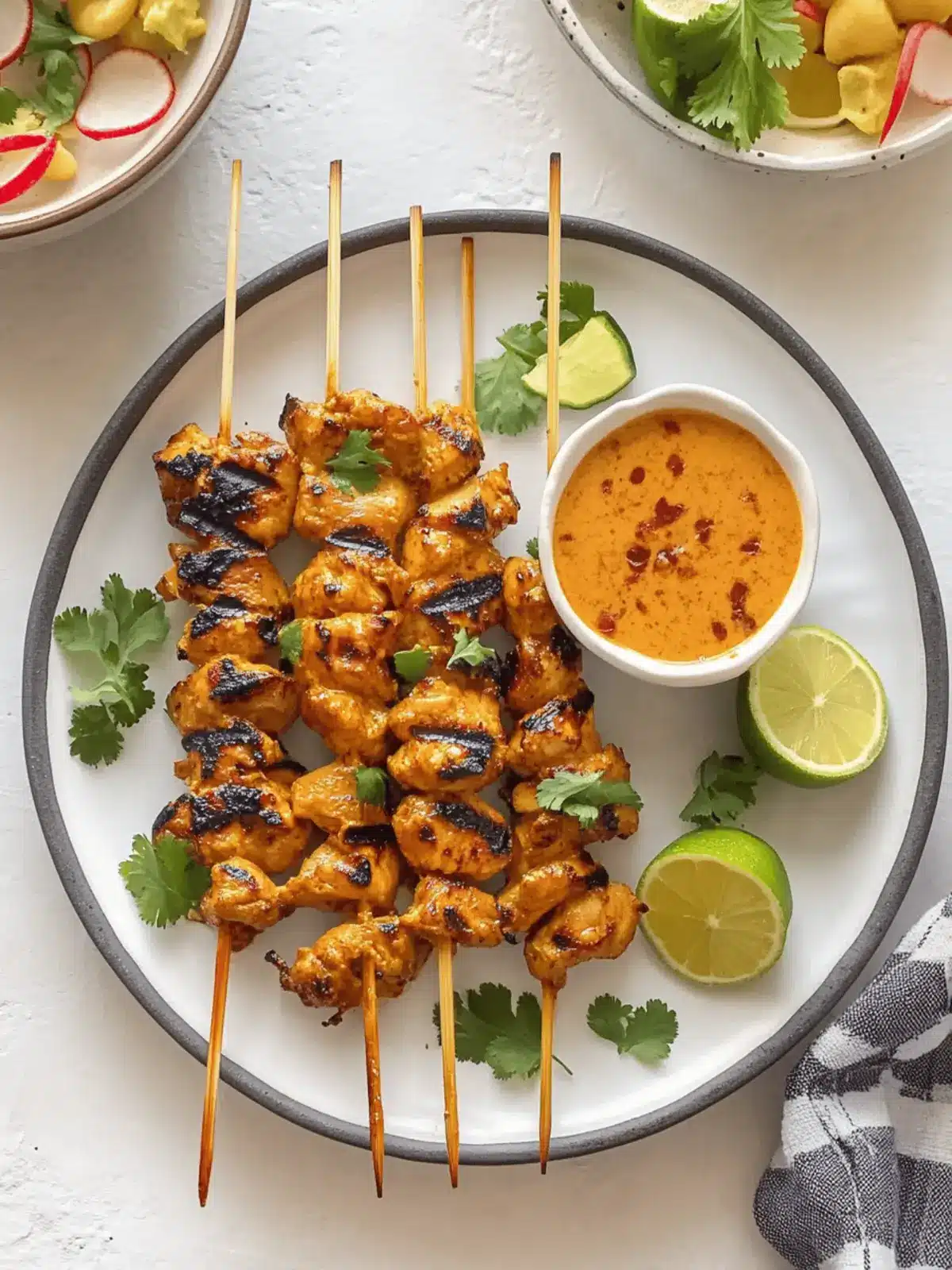 Savor Thai Chicken Satay with Zesty Peanut Sauce Delight 2 Thai Chicken Satay