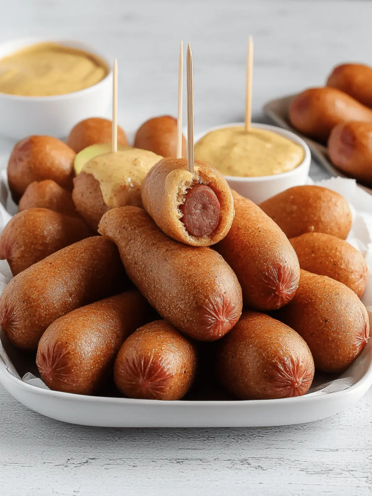 Crispy Mini Hotdogs: A Fun Twist on Classic Comfort Food 3 mini hotdogs