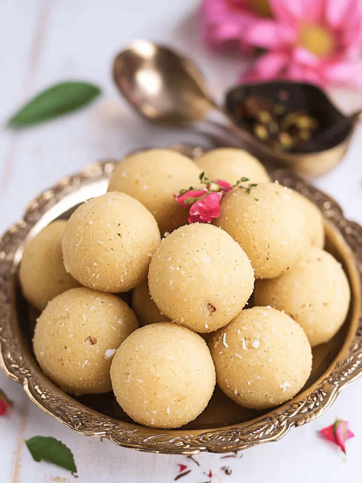 Melt-in-Your-Mouth Rava Coconut Laddu for Festive Bliss 2 Rava Coconut Laddu