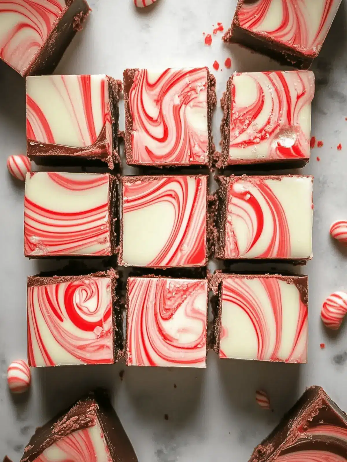 Peppermint Swirl Fudge