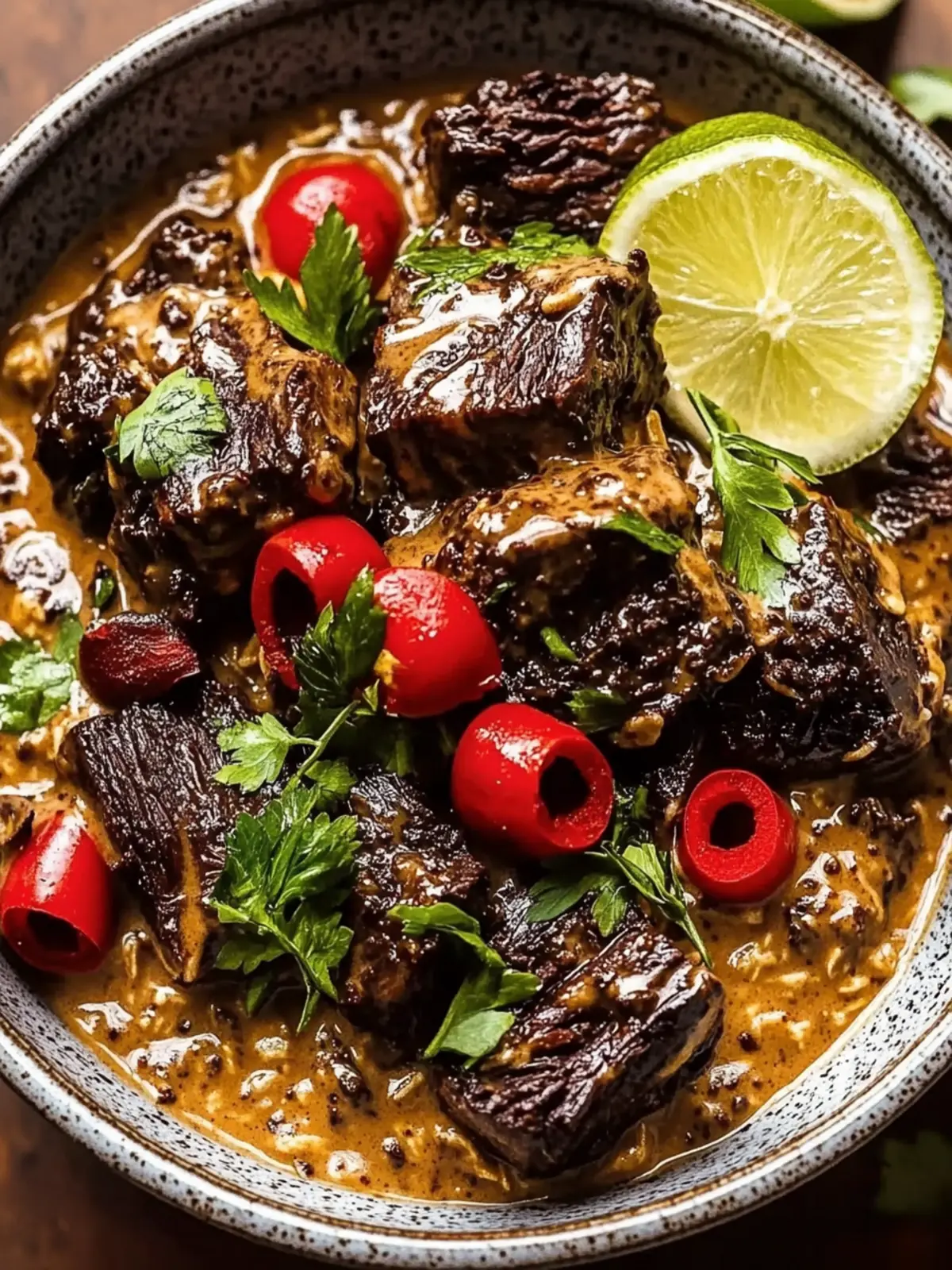 Lemongrass Coconut Braised Beef with Mushrooms
