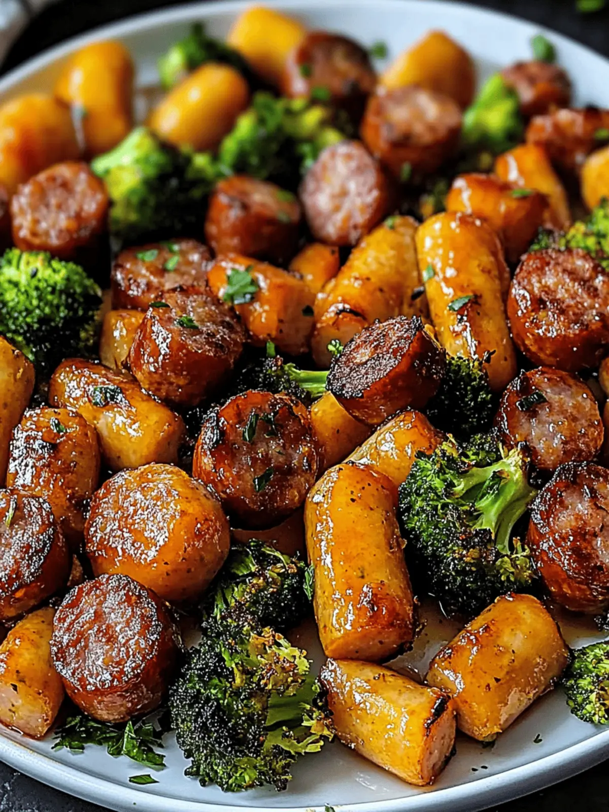 Honey Garlic Sheet Pan Sausage