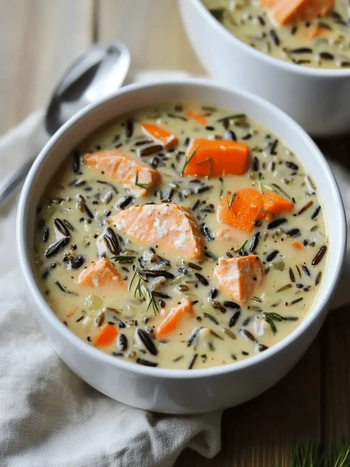 Creamy Salmon Wild Rice Soup
