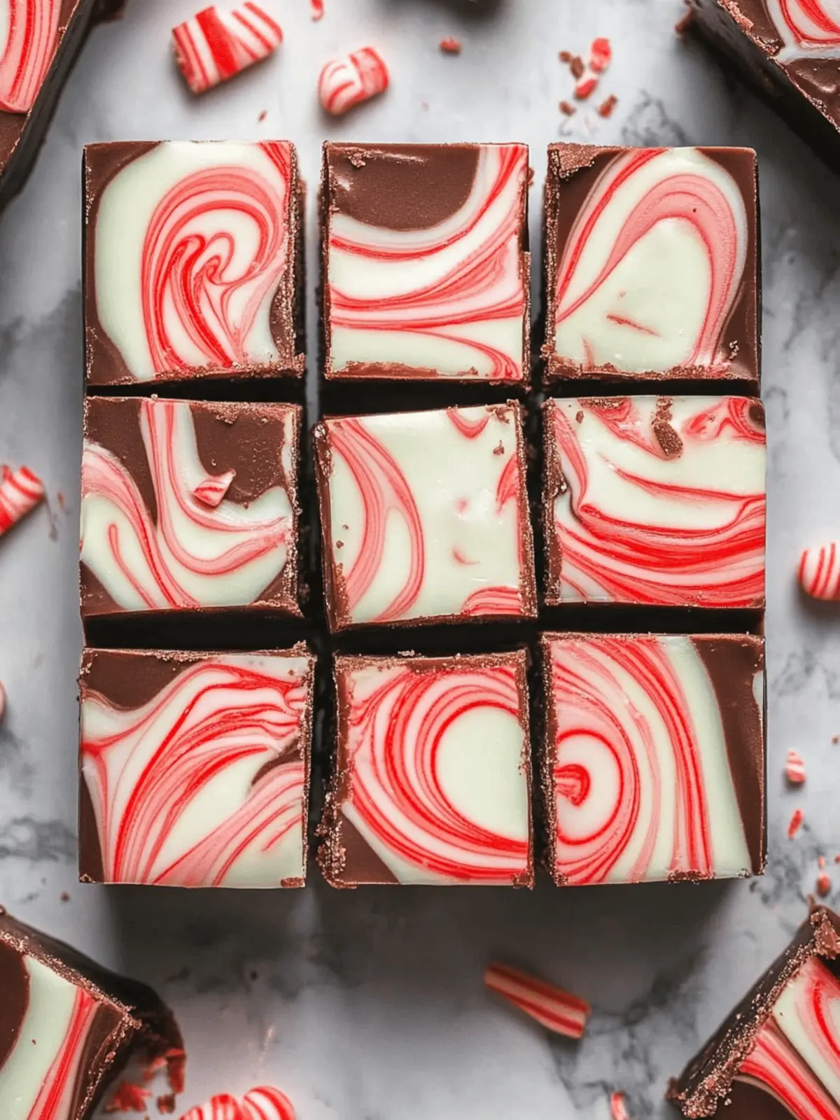 Peppermint Swirl Fudge