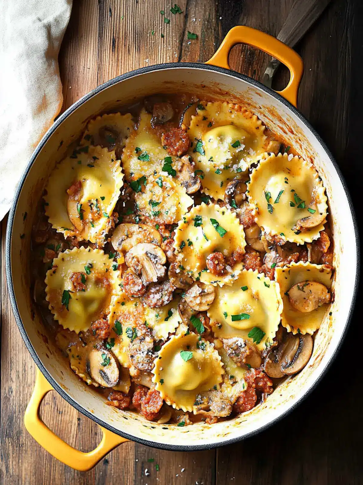 Mushroom Chorizo Ravioli