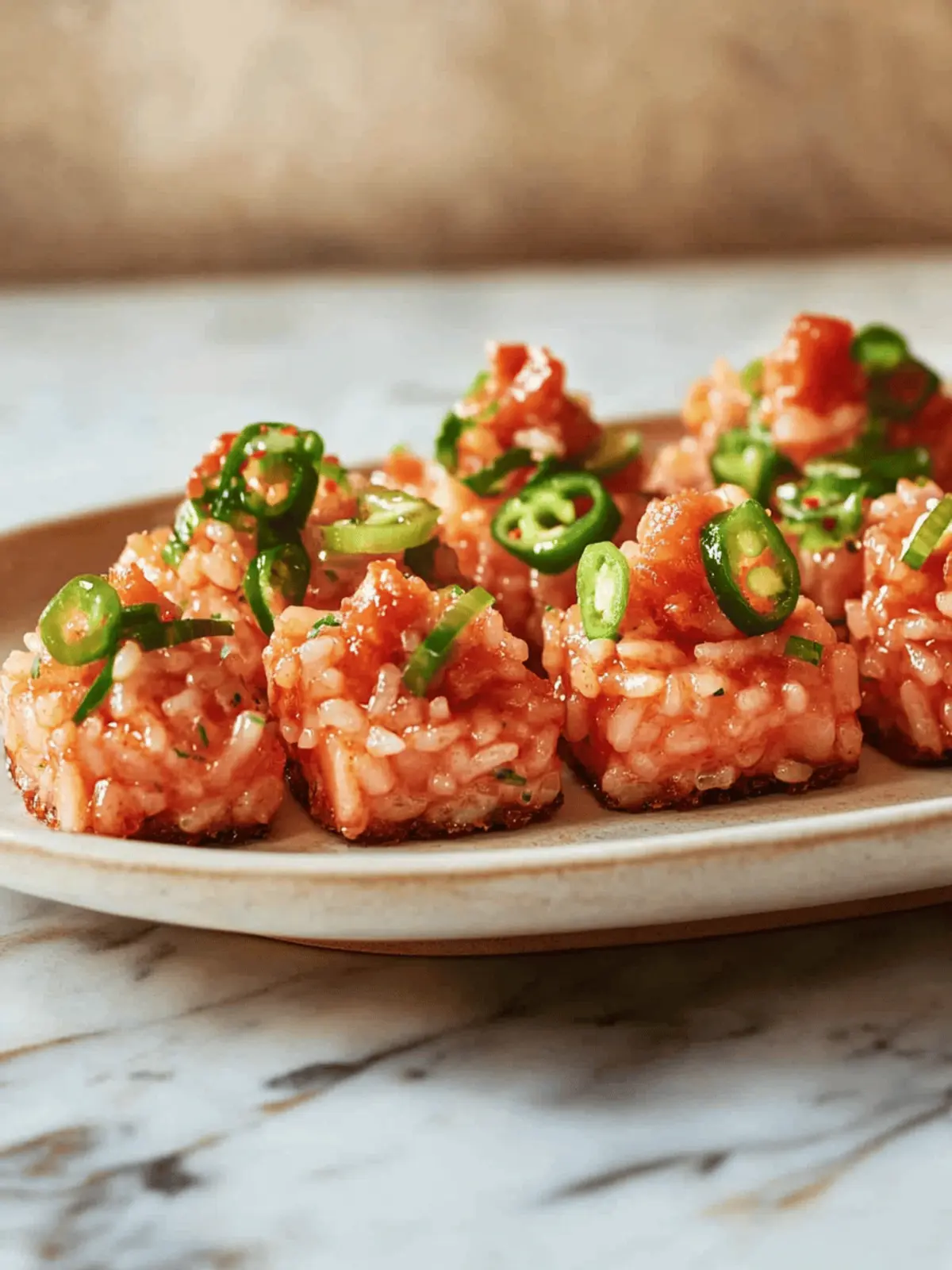 Crispy Rice with Spicy Salmon: Your New Sushi Night Delight 2 Crispy Rice with Spicy Salmon