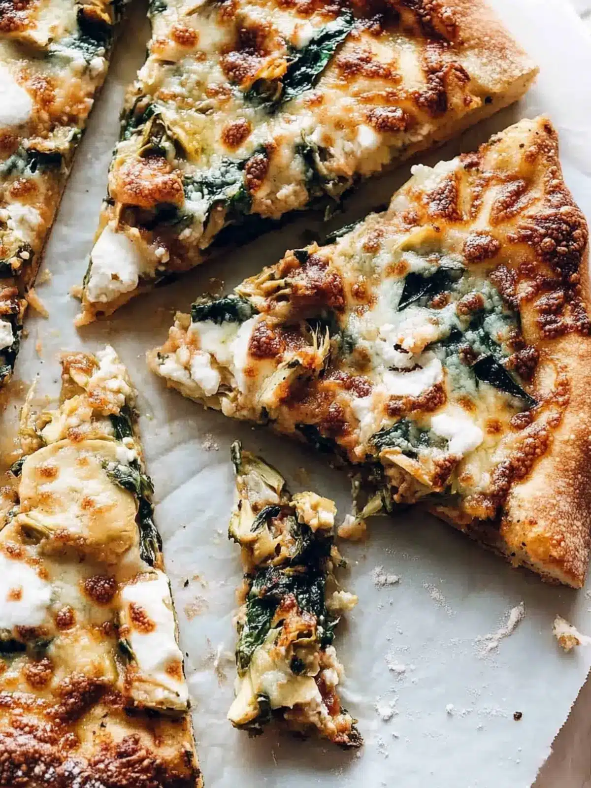 Absolute Easiest Spinach and Artichoke Pizza