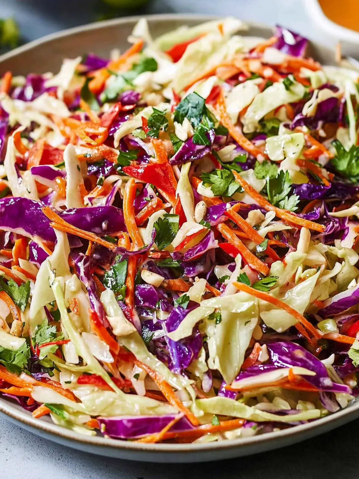 Crunchy Cabbage Salad with Dijon-Lime Vinaigrette