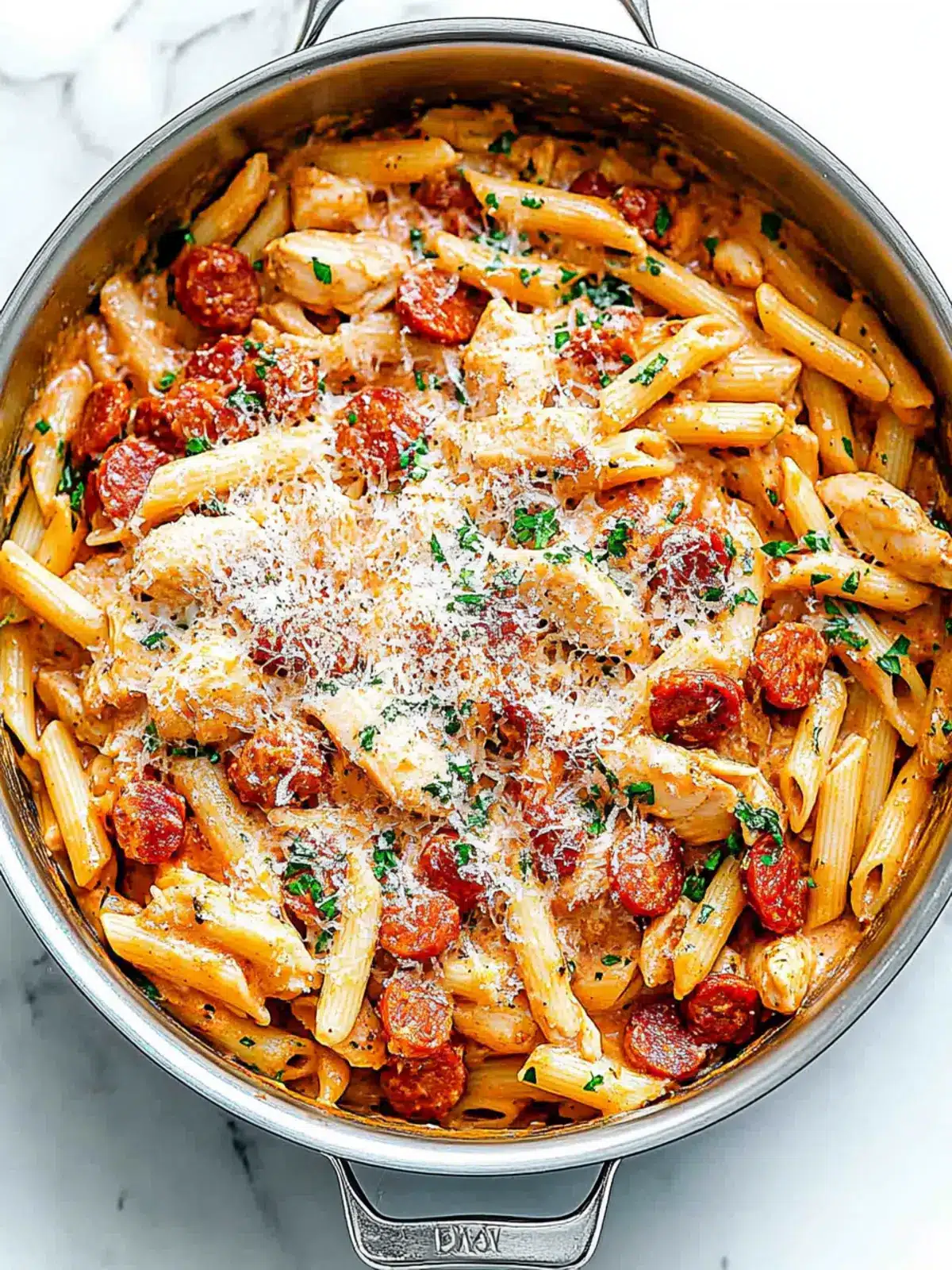 Creamy Chicken and Chorizo Pasta