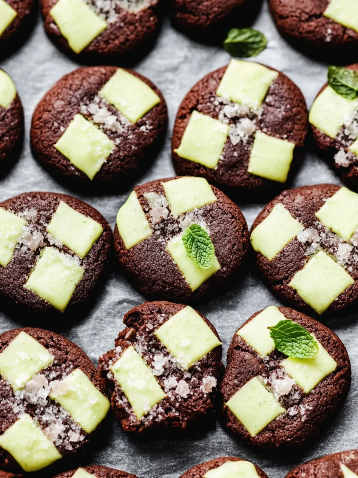 Mint Chocolate Checkerboard Cookies