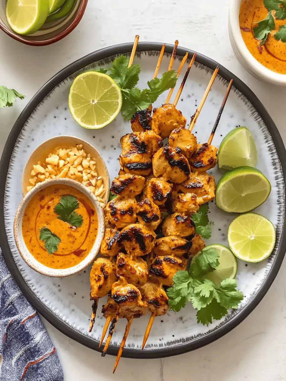 Savor Thai Chicken Satay with Zesty Peanut Sauce Delight 4 Thai Chicken Satay